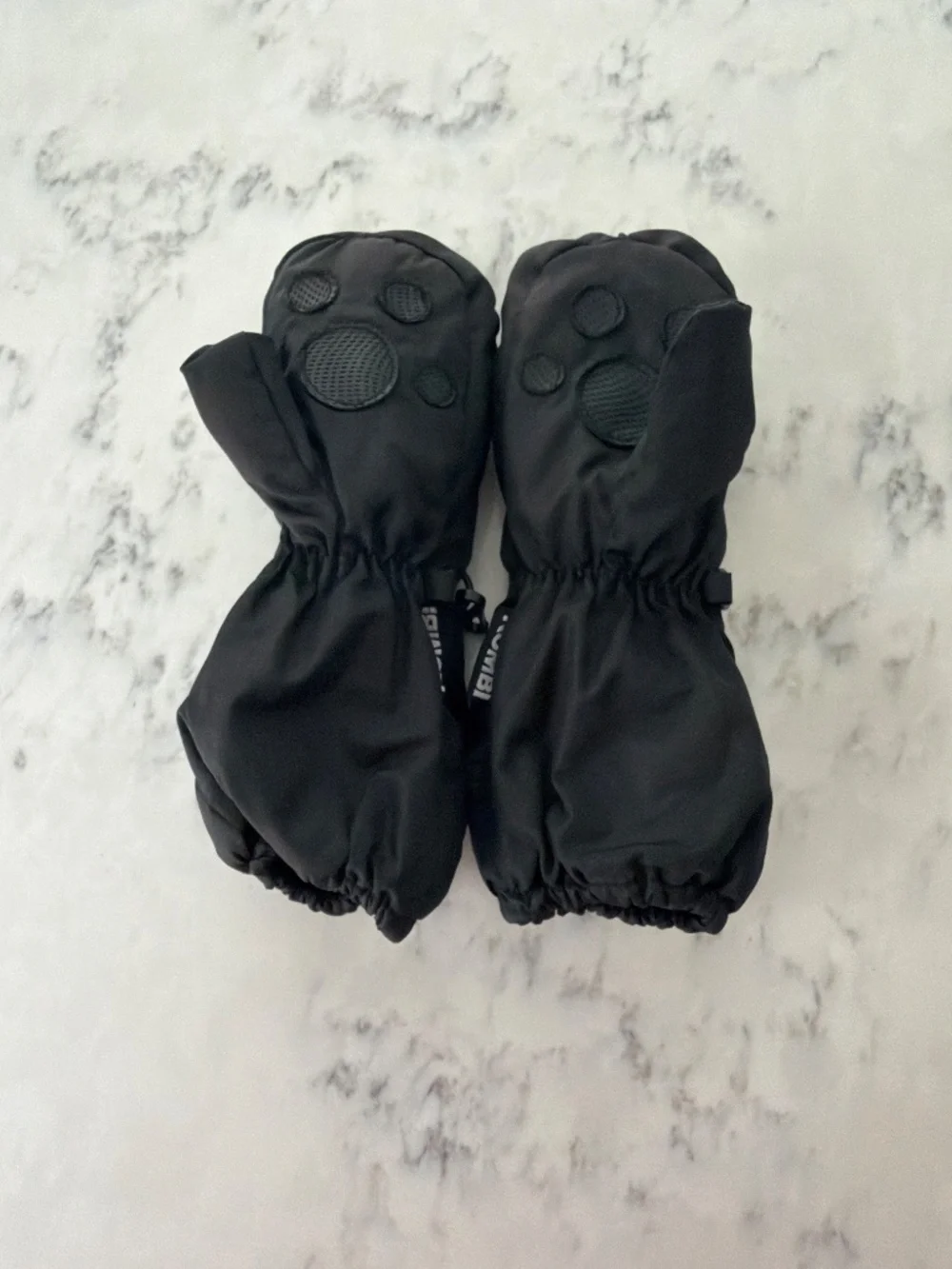 Black Kombi Kids Snow Mittens